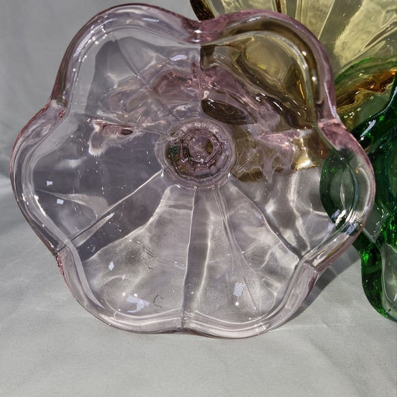 Set of 4 Vintage Coloured Glass Sundae Parfaits. - Picture 11 of 13